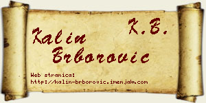 Kalin Brborović vizit kartica